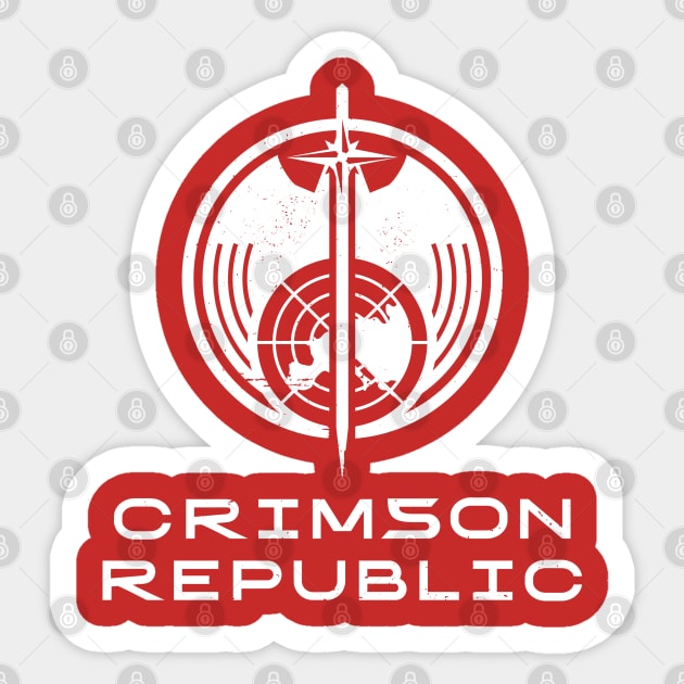 Crimson Republic Sticker by BadCatDesigns